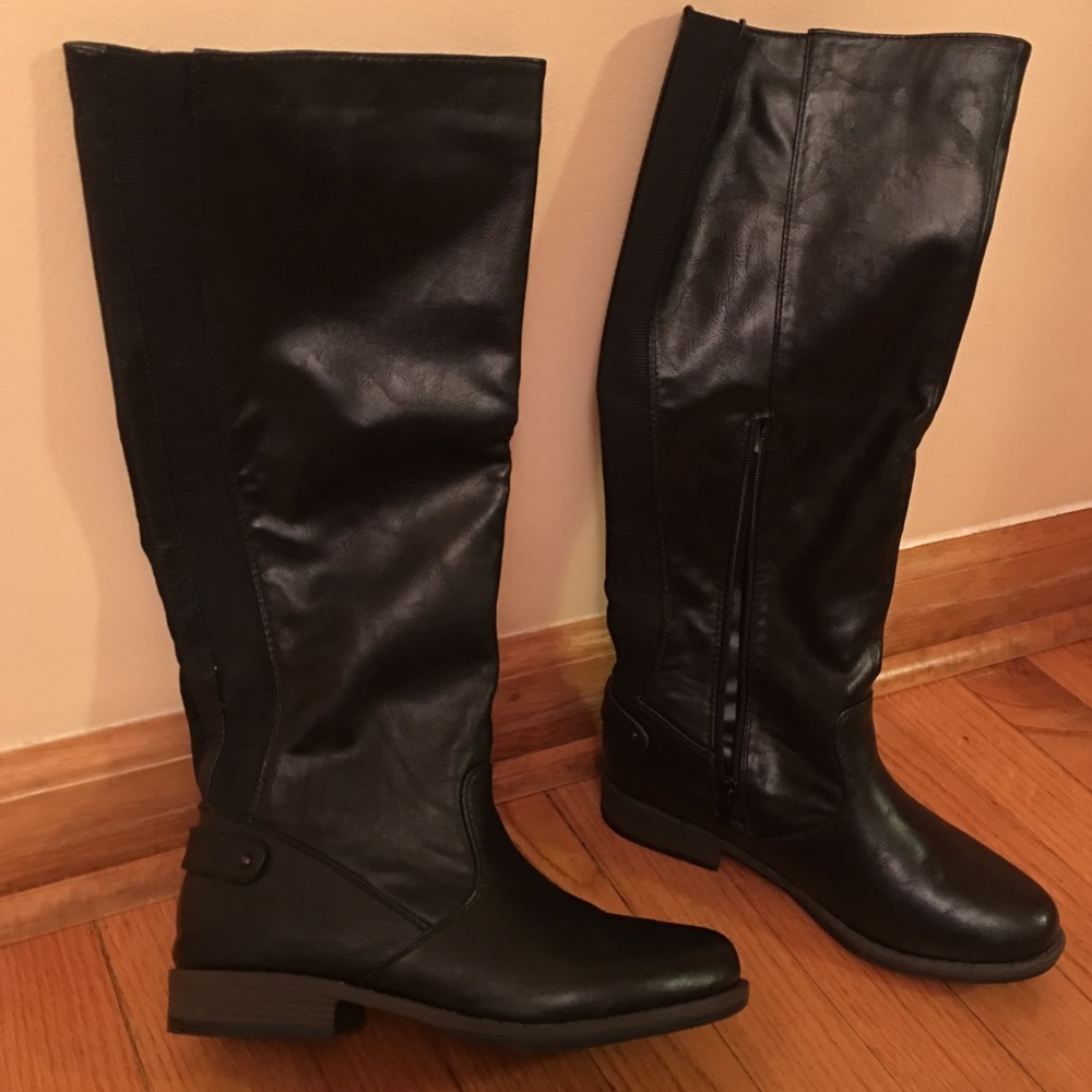 Charlotte Russe Fur Lined Leather Boots